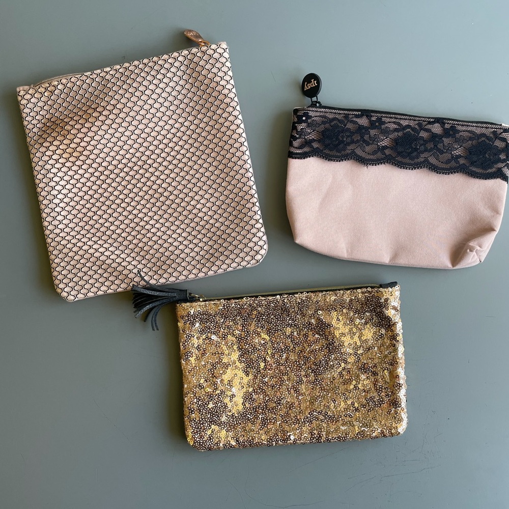 GUC Ipsy Cosmetic Bags Set of 3